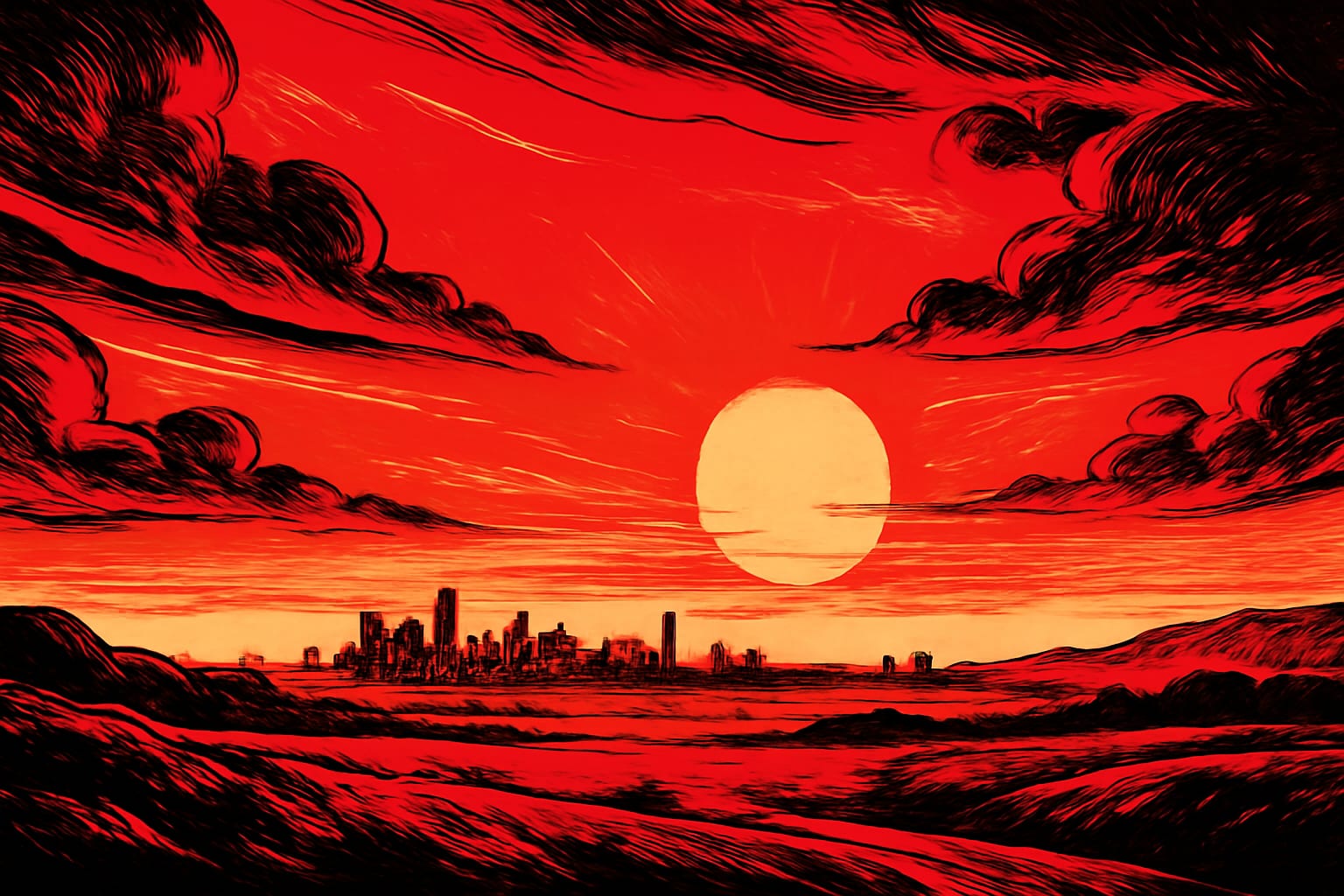 Colorful illustrated 2D creative world