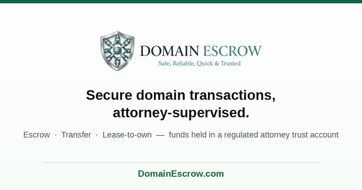 Attorney-supervised escrow