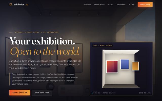 exhibition.io design